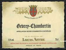 Gevrey Chambertin-Etiquette de vin-Bourgogne-L.Affre-Nuits St. Georges-R.131