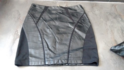 Jupe cuir noire taille - , 36