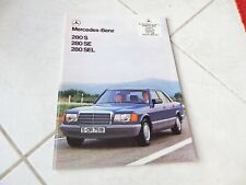 Mercedes 280 S SE SEL W126 1980 brochure catalogue commercial sales