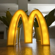 Enseigne Lumineuse LED À Piles  McDonald's Fast Food Panini  Plaque De Bar
