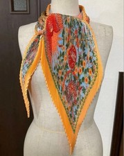 HERMES Plisse Carre 90 Silk