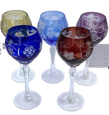 Lot de 5 VERRES à pieds