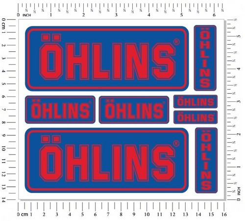 Ohlins fork shock stickers set - fork,