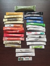 Collection de paquets de sucre