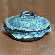 Petite Marmite Écume De Mer, Poêlon Avec Couvercle, Bleu, Poterie