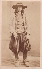 Breton en costume traditionnel Photo CDV 1860/70 P. Le MICHEL GUINGAMP BRETAGNE