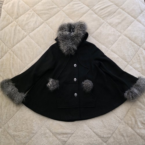 Poncho capuche laine - poncho, en