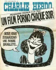 "CHARLIE HEBDO N°204  14/10/1974" CABU: Programme Télé UN FILM PORNO CHAQUE SOIR