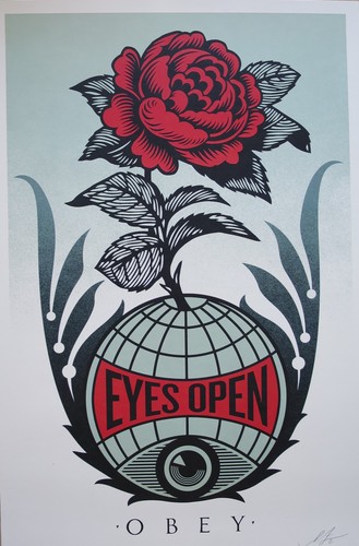 Eyes open signé 61cm - eyes, 91/61cm