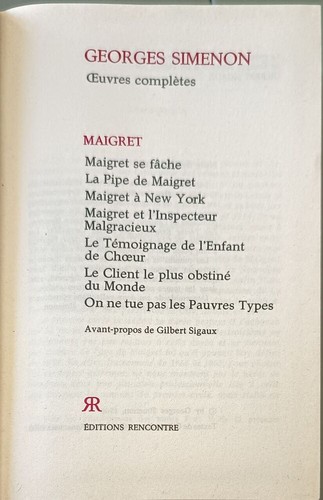 Georges simenon oeuvres - georges,