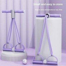 Foot Pedal Resistance Trainer For Home Yoga,4tube For Leg Exercise Elastic F R1