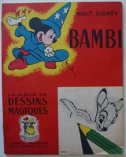 Album de Dessins Magiques BAMBI Disney Jesco Imagerie Années 50-60
