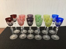 12 verres à liqueur overlay