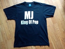 T-shirt MJ michael jackson noir silver argenté black Taille Unique unisex