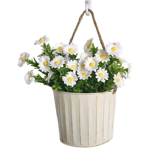 Pot fleurs suspendu fer - fleurs, en