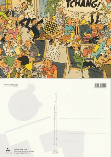 Tintin carte postale - carte,
