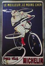 Plaque métal tôle MICHELIN vintage garage métal réédition 20x30 cm Bibendum  9
