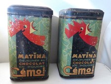 LOT DE 2 ANCIENNES BOITES METAL CEMOI MATINA