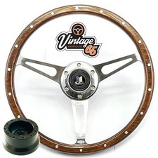 13 " Volant & Patron Fixation Kit Riveté Contour en Bois pour Triumph TR4 TR5