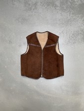 Vintage french synthetic mouton vest size M 1950 1960