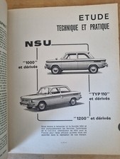 REVUE TECHNIQUE AUTOMOBILE RTA NSU 4 cylindres 1000 typ 110  1200