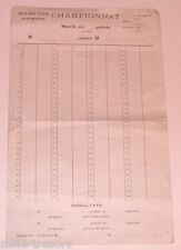 Ancien document de Championnat