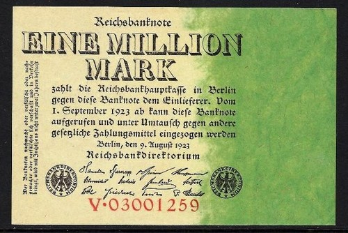 Allemagne 1923 billet - de, 1
