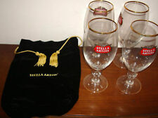 4 GLASSES STELLA ARTOIS BEER