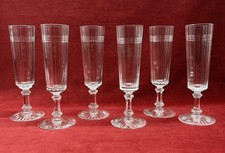 BACCARAT FLUTED GLASSES SEKTGLÄSER FLUTE A CHAMPAGNE CRISTAL TAILLÉ 8557 CHICAGO