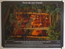 Affiche ARTHUS-BERTRAND Photo VIVRE DE SON TRAVAIL Développement Durable