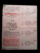 notice de montage AUTO TRANSFORMATEUR REVERSIBLE  machines SINGER années 60