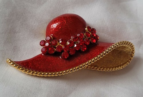 Broche vintage chapeau - broche,