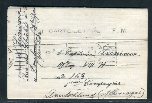 Guerre 1939 carte lettre - guerre,