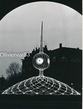 Vintage 9.5x7" artistic photo - Christmas lights at dusk