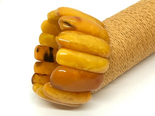 Ancien bracelet ambre grande - ambre,