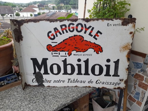 Plaque émaillée mobiloil