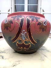 Cache pot faience - , decor