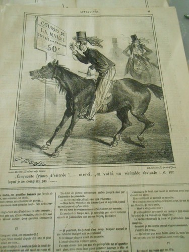 Caricature 1862 courses de - caricature,