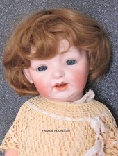 Perruque poupée ancienne Française ou Allemande poupon-courte-Tête 32/34cm (13")