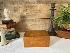 1025⚜️ Déco Ancienne Boite de Rangement en Bois Hauteur 8 Cm Vintage