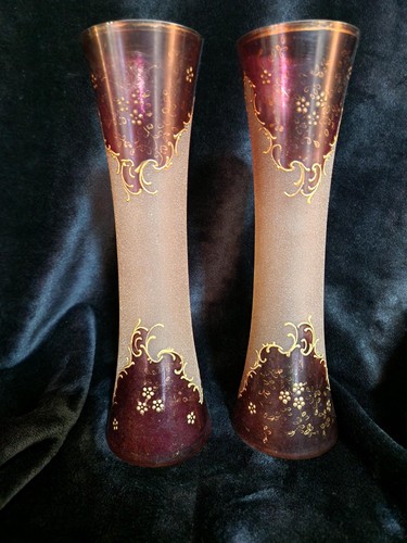 Paire vases art nouveau en - paire,