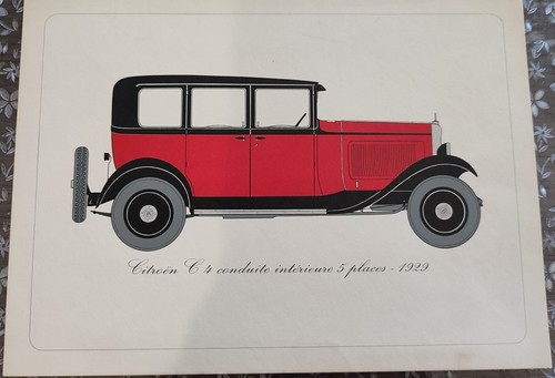 Rare lithographie citroen - lithographie,