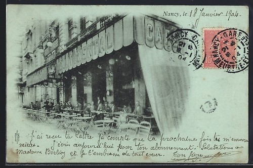 Cpa nancy terrasse café - du,