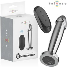 Intense - Plug Anal 10 Vibrations Gode Métallique Avec Télécommande M