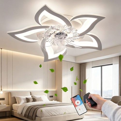 Ventilateur plafond fleur led - plafond,