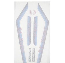 Autocollant cyclo mbk bleu/rouge cyclo mbk 51/motobecane (x8 pièces)