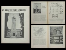CONSTRUCTION MODERNE n°21 1936 PARIS EGLISE BATIGNOLLES, SABAUDIA ITALIE