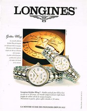 PUBLICITE ADVERTISING 114  1995  LONGINES collection montres  GOLDEN WING