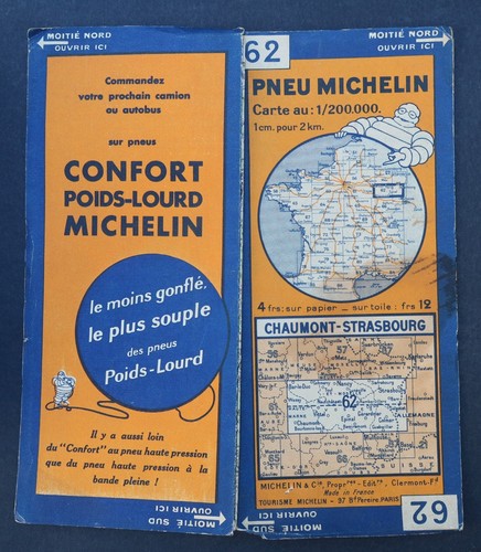 Carte michelin chaumont - n°62,