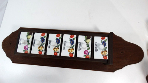 Etagère épices bois ses - bois, 6